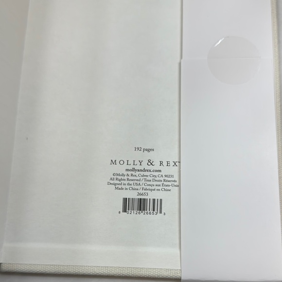 Molly & Rex Canvas Covered Lined Notebook with Crotchet Butterfly Cover - Picture 3 of 5